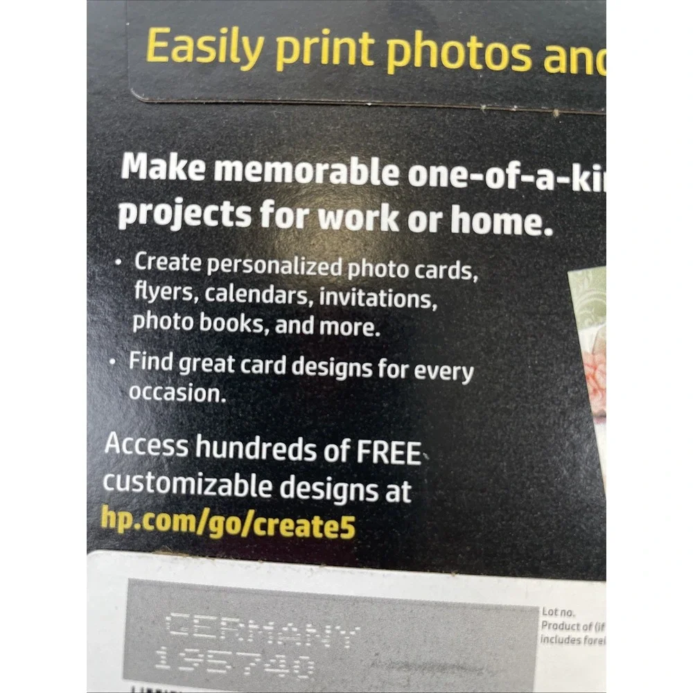 HP Inkjet Printer Glossy Photo Card Picture Paper Pack / NEW